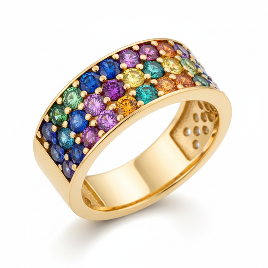 Anel Aurora Zircônia